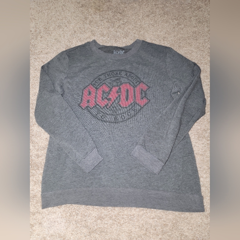 AC/DC Gray Sweater size medium